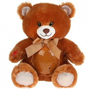 Игрушка мягкая Мишка с проектором 23 см 5 колыбельных стихи Исаковский (Мульти-Пульти, HU49019)