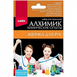 Набор из серии Химические опыты - Жвачка для рук голубая (Lori, Оп-016)