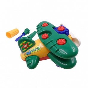 Конструктор Кид Блок - Самолет, в наборе с инструментами (ABtoys, PT-00778(WZ-2865)