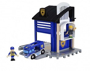 Игровой набор - Полицейский участок, 6 элементов, свет и звук (Brio, 33813)