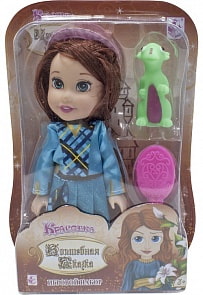 Кукла Красотка из серии Волшебная Сказка, 15 см с пвх дракончиком 5 см, шляпкой и расческой (1toy, Т10167)