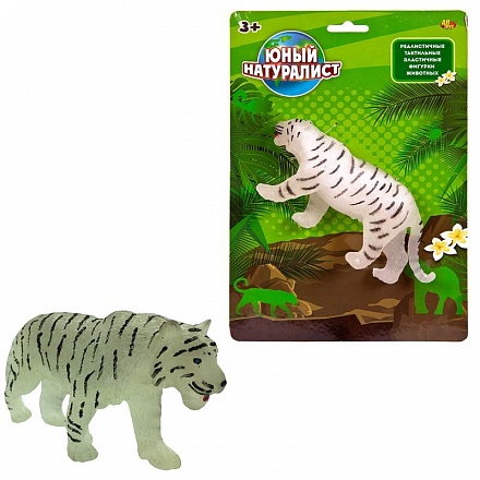 Фигурка из серии Юный натуралист – Тигр белый, термопластичная резина 