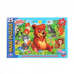 Макси-пазл Лесные животные, 25 картонных деталей (Умка, 4690590114315sim)