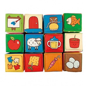 Кубики мягкие - Обучайка, 12 штук (K's Kids, KA773)