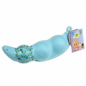 Пупсик с одеждой из серии Крошки-Горошки, с аксессуарами внутри горошка, 3 горошины в стручке, сезон 2, голубой (1toy, Т17486-1)