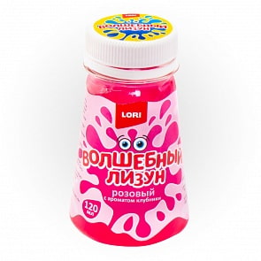 Лизун волшебный в конусе - Розовый с ароматом клубники, 120 мл (Lori, Лз-010)