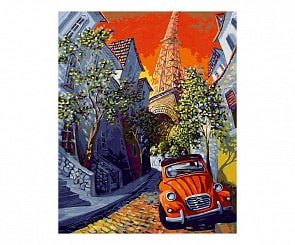 Картина для раскрашивания по номерам - Маленький красный ситроен (Schipper, 9130820)