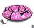 Санки надувные – Тюбинг, собачки на розовом, диаметр 105 см  - миниатюра №2