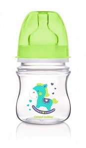 Бутылочка PP EasyStart с широким горлышком антиколиковая, 120 мл, 3+ Toys, цвет зеленый (Canpol, 250989111)