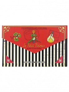 Блокнот - Маленький Принц с жесткой обложкой на магните, формат А5, красный (Михи Михи, MM07185)