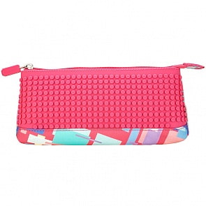 Пиксельный пенал в ярких красках WY-B002-a, цвет – розовый (Upixel, 80982)