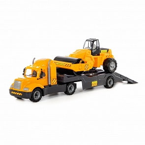 Автомобиль-трейлер Майк и дорожный каток (Полесье, 55729)