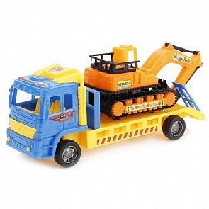 Эвакуатор инерционный с экскаватором, разные цвета (B1590081) (ассортимент)