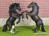 Фигурка черной лошади на дыбах  - миниатюра №5