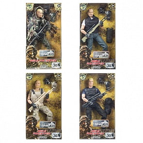 Игровой набор WP - Снайпер, 1:6, 4 вида (World Peacekeepers, MC90360)