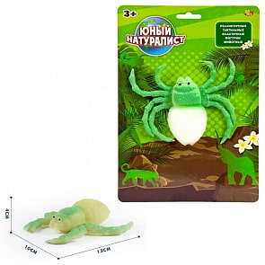 Фигурка из серии Юный натуралист – Паук зеленый, термопластичная резина (Abtoys, PT-01150)