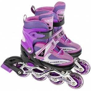 Раздвижные ролики Next со светом размер 29-32 в сумке фиолетовые (Next, C28004-29-32-PURPLE)