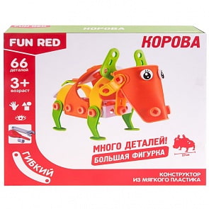 Конструктор гибкий - Корова, 66 деталей (Fun Red, FRCF009)