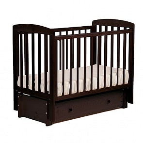 Кровать детская Лель АБ 16.3 Ромашка маятник продольный, махагон (Лель, LIEL-АБ 16.3_махагон)