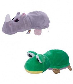 Мягкая игрушка из серии Перевертыши - Лягушка/Носорог, 16 см (ABtoys, M5019)