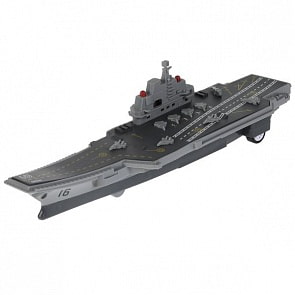 Модель Авианосец свет-звук 30 см инерционная пластиковая (Технопарк, 87005-R)