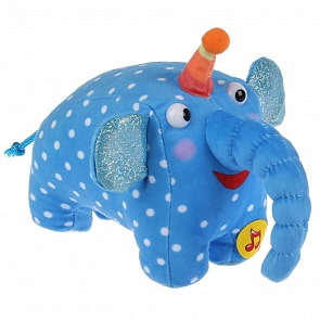 Игрушка мягкая из серии Деревяшки Слон Ду-Ду, 15 см, музыкальный чип (Мульти-пульти, V92659-15)