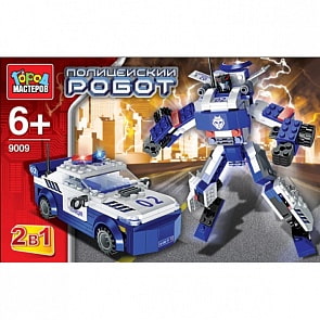 Конструктор Город Мастеров - Робот и полиция 2 в 1 (Город Мастеров, AA-9009-Rsim)