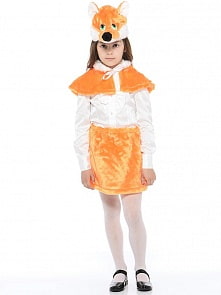 Костюм карнавальный детский – Лиса, мех, размер 28 (Батик, 115-28)