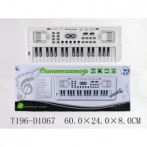 Синтезатор 220v/на батарейках с микрофоном и usb, 37 клавиш (Tongde, T196-D1067sim)