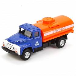 Бензовоз ЗИЛ 130 - металлическая инерционная машина  (Технопарк, X600-H09131-R) - миниатюра