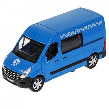 Модель Микроавтобус Renault Master 14 см двери открываются инерционная металлическая 
