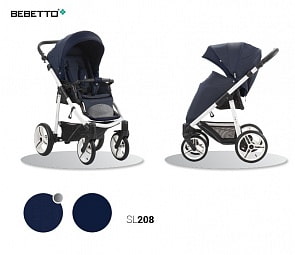 Детская прогулочная коляска Nico, шасси белая/BIA, цвет - SL208 (Bebetto, WB142_SL208)