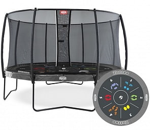 Батут Elite Grey 430 Tattoo + сетка Deluxe, 37.34.13.00+35.72.24.02 (Berg, 37.84.13.00)