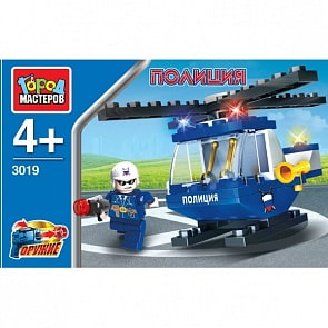 Конструктор Город Мастеров, Полиция - Вертолет (Город Мастеров, AA-3019-Rsim)