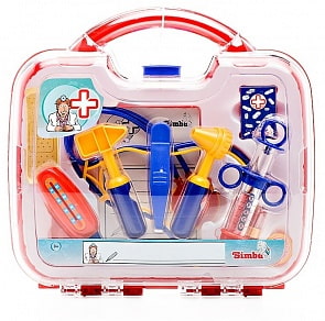 Докторские инструменты в пластиковом чемоданчике, 10 предметов (Simba, 5542578)