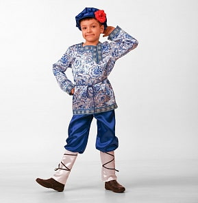 Карнавальный костюм Вася-Василёк из серии Сказочная страна, размер 122-64 (Батик, 5213-122-64)