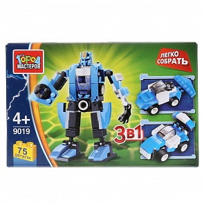 Конструктор Город Мастеров – Легко собрать. Робот 3 в 1, 75 деталей (Город Мастеров, JS-9019-Rsim)