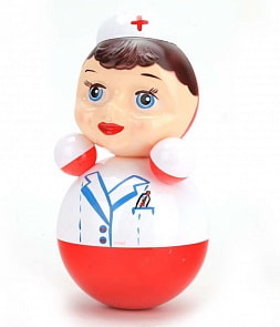 Озвученная неваляшка, 22,5 см - Медсестра (Котовск, 6C-018)