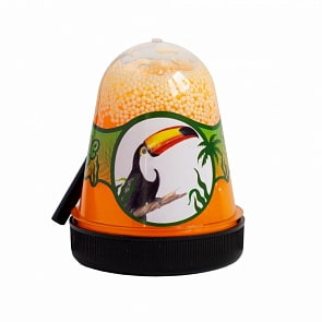 Slime – Jungle с белыми пенопластовыми шариками – Тукан, 130 г (Волшебный мир, S300-13) 