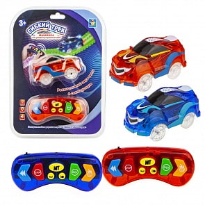 Гибкий трек  - Машина на р/у, 9 ламп (1Toy, Т16711) (ассортимент)