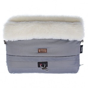 Муфта меховая для коляски Nuovita Alaska Bianco Grigio/Серый (Nuovita, NUO-mALAB_2105)