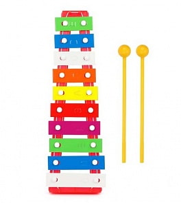 Металлофон 10 тонов (Marek, П-0025) (ассортимент)