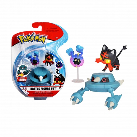 Игровой набор TM Pokemon - Литтен, Космог, Метанг, 3 фигурки 