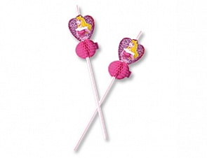 Трубочка для коктейлей 3D Принцессы 24 см, 8 шт. в наборе (Procos, 1502-2567)