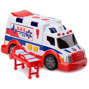 Машина скорой помощи, звук, свет, свободный ход, 33 см. (Dickie, 3308360)