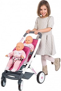 Smoby MC&Quinny Прогулочная коляска для 2-х кукол 253297
