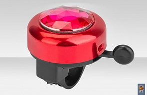 Звонок 45AZ-01 с алмазом алюминий, черно-красный (RT, 4192RT)