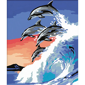 Раскрашивание по номерам Дельфины (Ravensburger, 28154st)