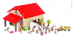 Набор для детей - Веселая ферма, 19 аксессуаров (Janod, bj06483)