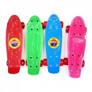 Пениборд размер 56 см, пластиковые колеса, несколько цветов (20499sim)
